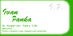 ivan panka business card